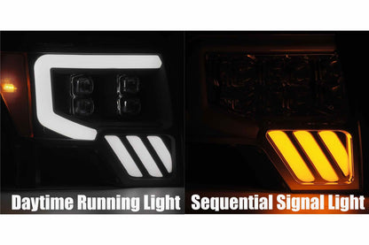 Faros delanteros LED ARex Nova: Ford F150 (09-14) - Negro (juego)