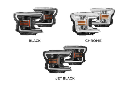 ARex Pro Halogen Headlights: Ford F150 (18-20)- Black (Set)