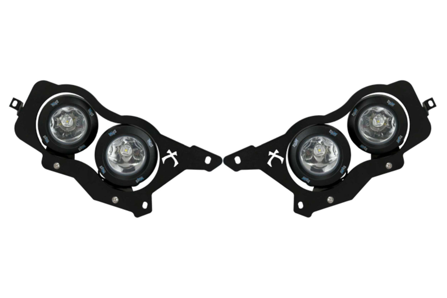 Vision X LED Headlights: Polaris RZR (14-16) (4x XIL-OPRH110 + Halo / Brackets / Wiring)