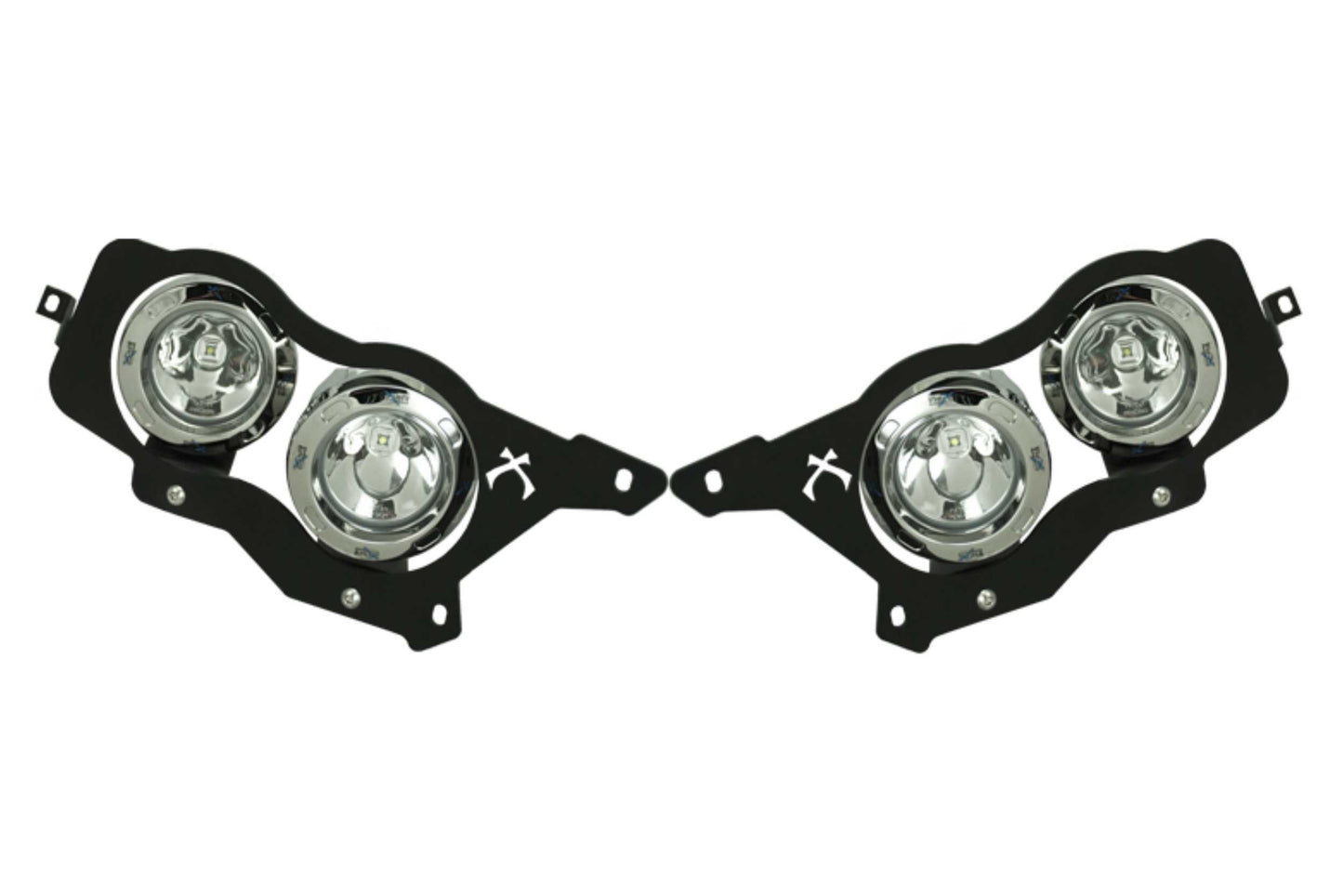 Vision X LED Headlights: Polaris RZR (08-13) (2x XIL-OPRH110 + 2x XIL-OPRH120 / Brackets / Wiring)