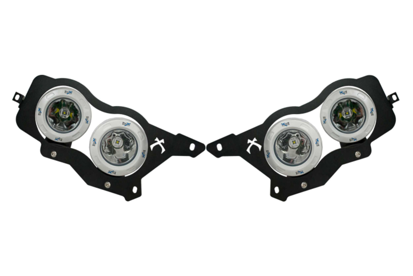 Vision X LED Headlights: Polaris RZR (08-13) (4x XIL-OPRH110 + Halo / Brackets / Wiring)