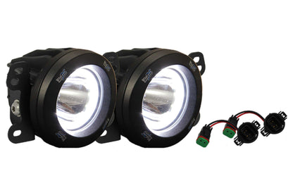 Vision X LED Fog Light System: Wrangler JK (10-17) (2x Optimus 20 Halo Pods)