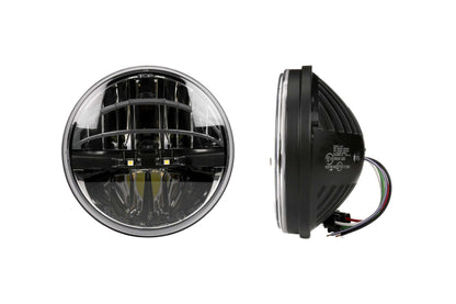 Truck-Lite 7in Universal LED Headlight (Each / High-Low / 27290C / H4 / Dark Chrome / RHT)