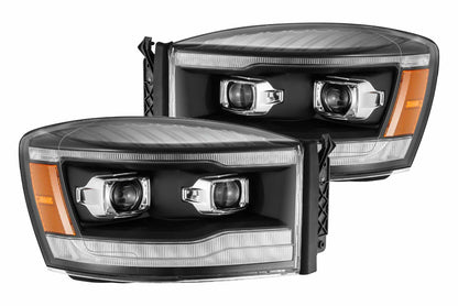 ARex Pro Halogen Headlights: Dodge Ram (06-08) - Black (Set)