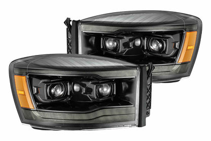 ARex Pro Halogen Headlights: Dodge Ram (06-08) - Black (Set)