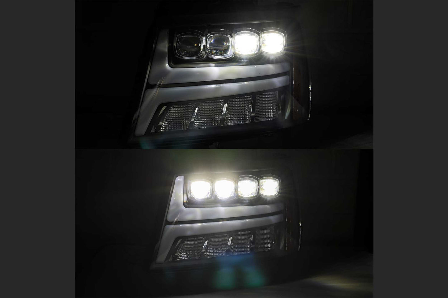 Faros delanteros LED ARex Nova: Chevy Tahoe/Suburban/Avalanche (07-13) - Cromados (juego)