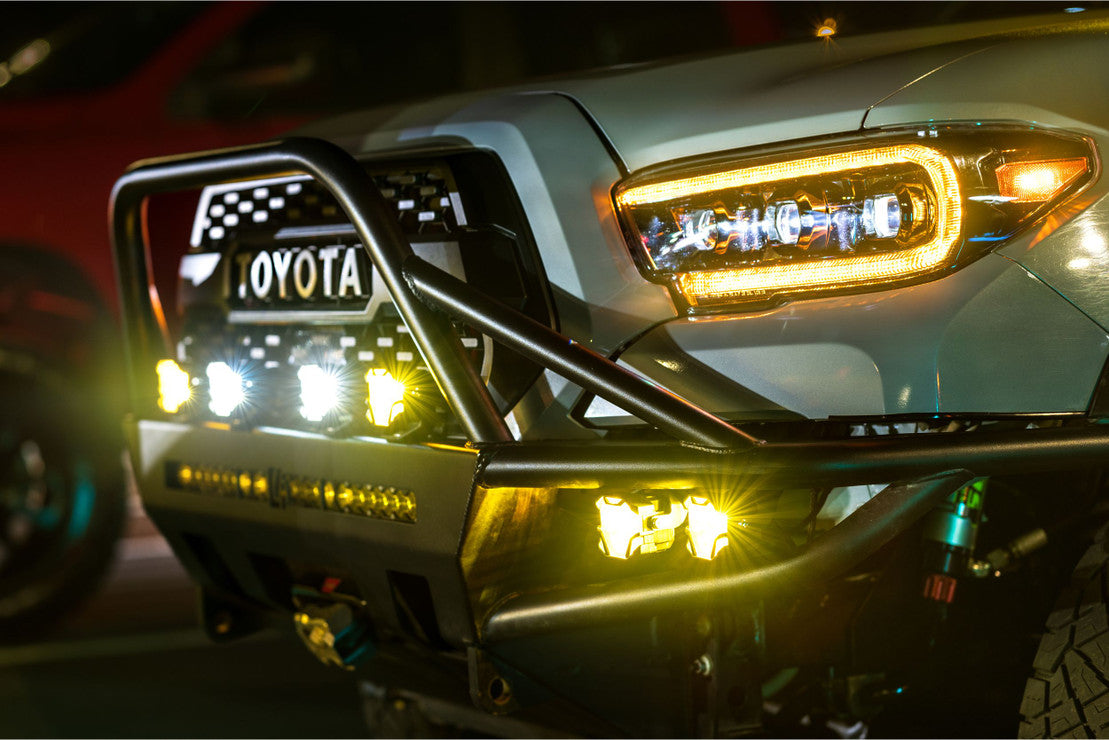 XB LED Headlights: Toyota Tacoma (2016-3023) (Pair / ASM / Amber DRL) (Gen 2)
