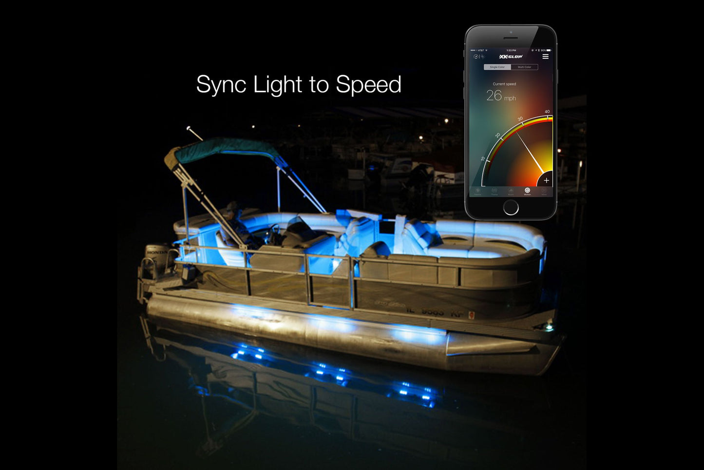 XKChrome RGB LED Boat Accent Light Kit: 8x 36in, 8x 9in Strips