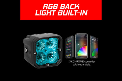 XKChrome RGB LED Cube Light Kit: Fog / Surface (Pair)