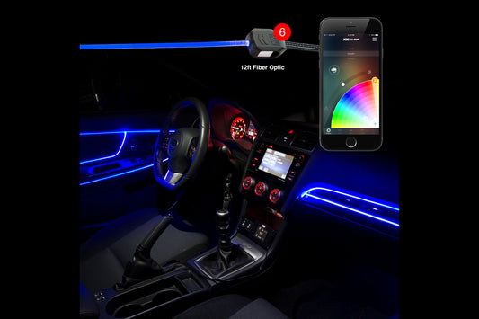 Rollo de fibra óptica LED RGB XKChrome: 72 pulgadas