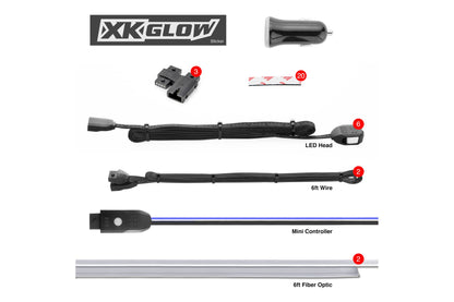 XKChrome RGB LED Fiber Optic Accent Kit: 6x 6ft Strips