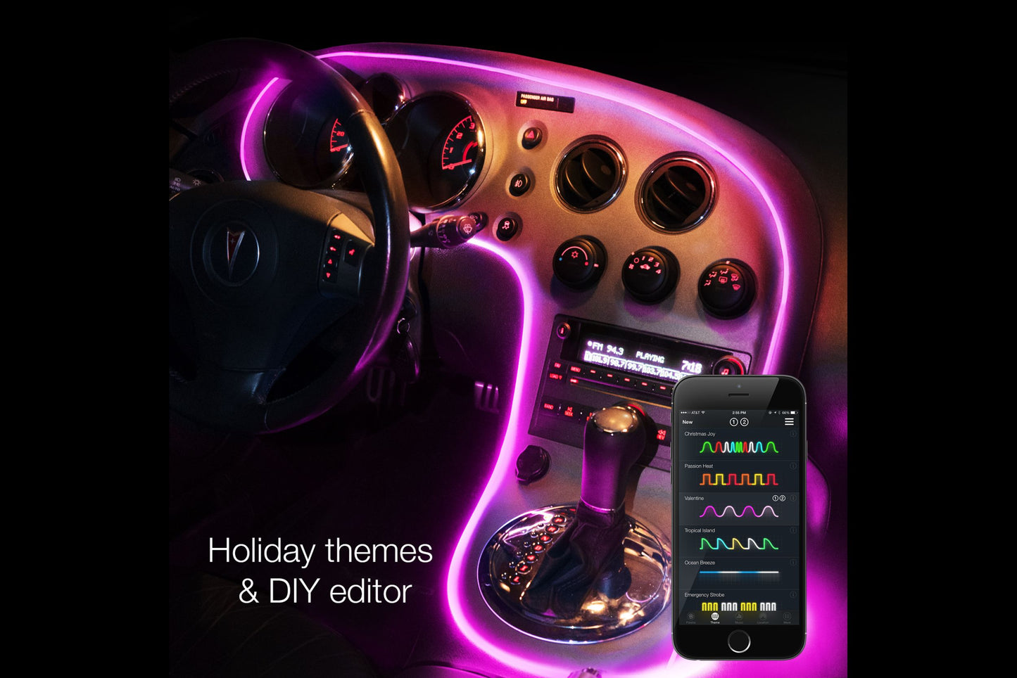 XKChrome RGB LED Fiber Optic Accent Kit: 6x 6ft Strips