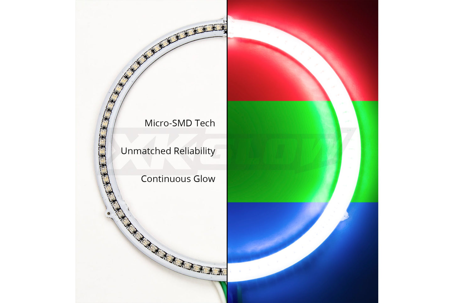 XKChrome RGB LED Halo Kit: 100mm (w/ Controller) (Pair)