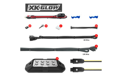 Kit de luces LED RGB para roca XKChrome: 4 piezas