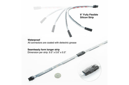 XKChrome RGB LED Underglow Kit: 8x 24in, 6x 10in Tubes