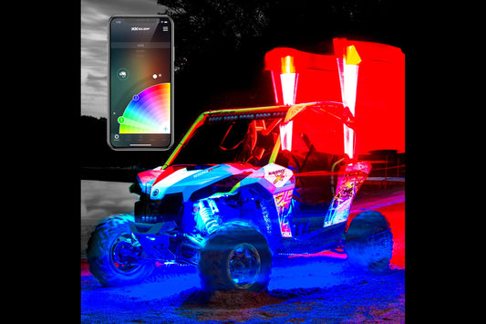 XKChrome RGB-LED-Peitschenlichter: 48 Zoll / Paar