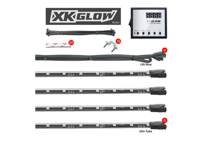 XKGlow Million Color RGB Accent Light Kit: 8x 24in Tubes