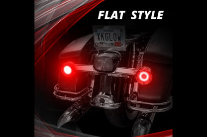 XKGlow Motorcycle Turn Signal Kit: Rear / 1156 Flat / Clear