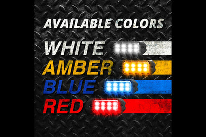 XKGlow Strobe Light Kit: 4x 12in Strips / Blue + Red