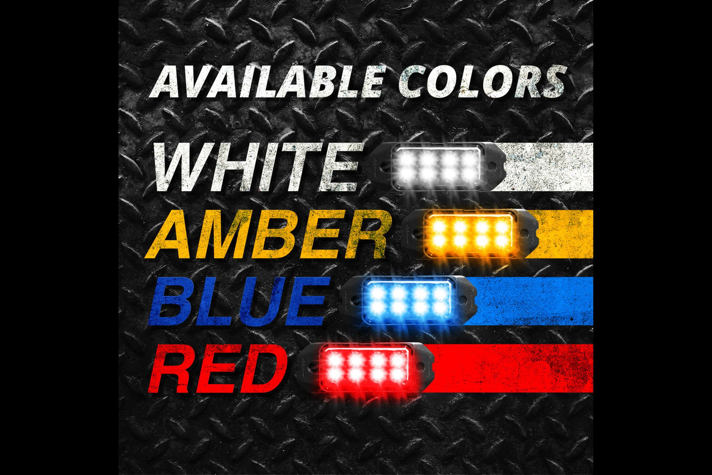 XKGlow Strobe Light Kit: 8x Pods / Red + Blue
