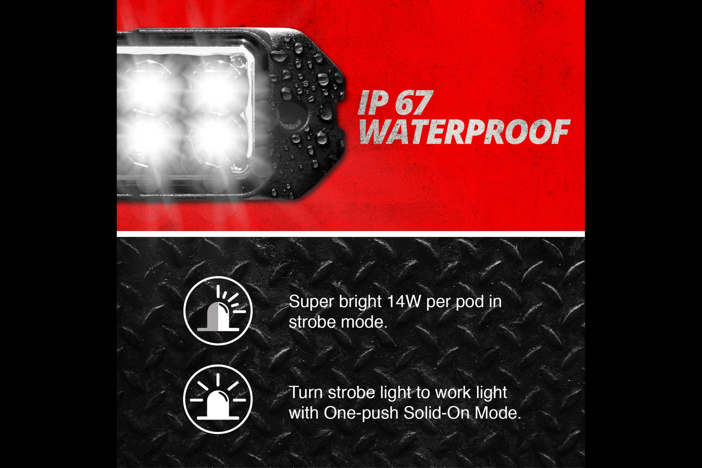 XKGlow Strobe Light Kit: 4x Pods / Amber