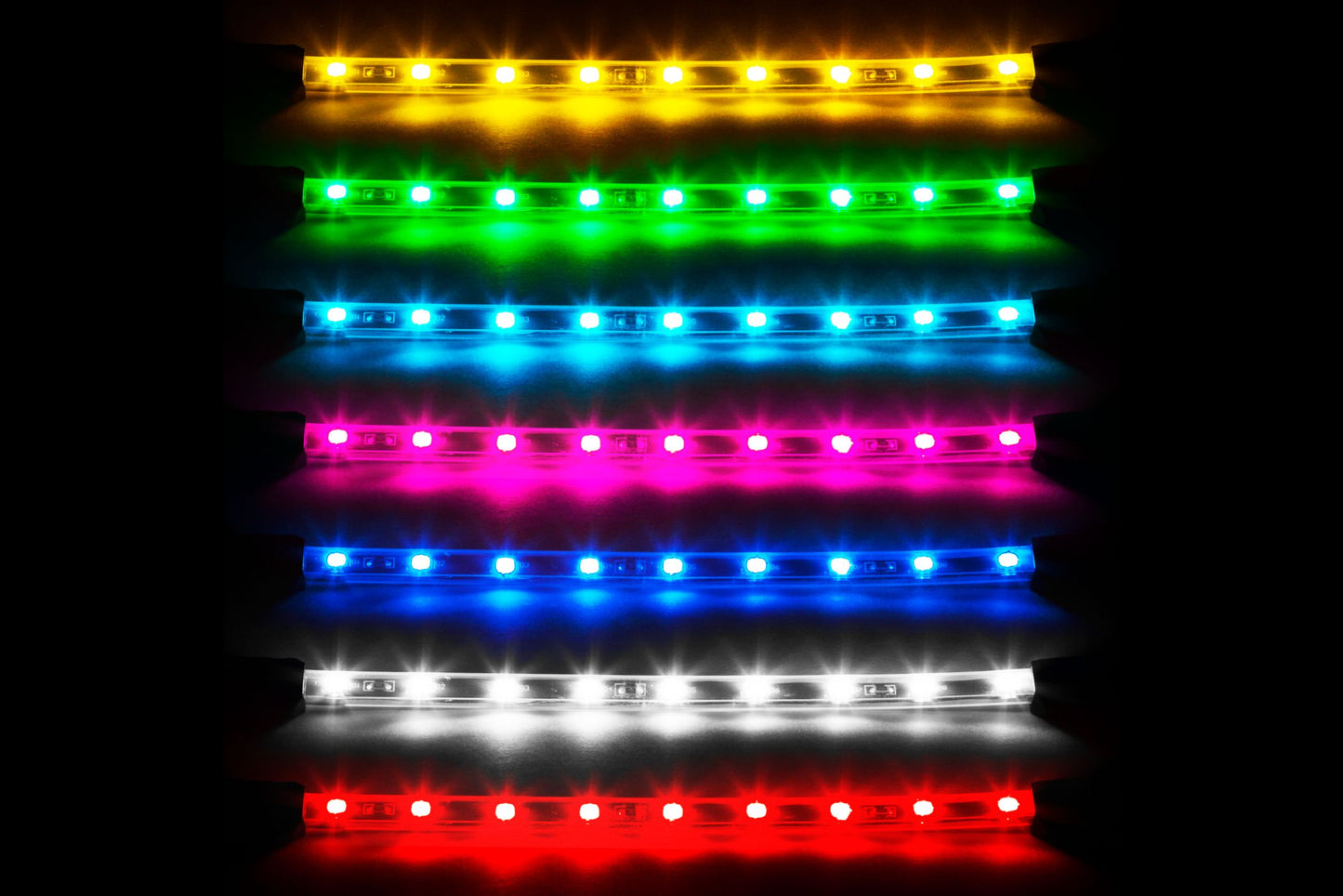 XKGlow Underglow Light Kit: Light Blue / 8x 24in, 4x 8in Tubes