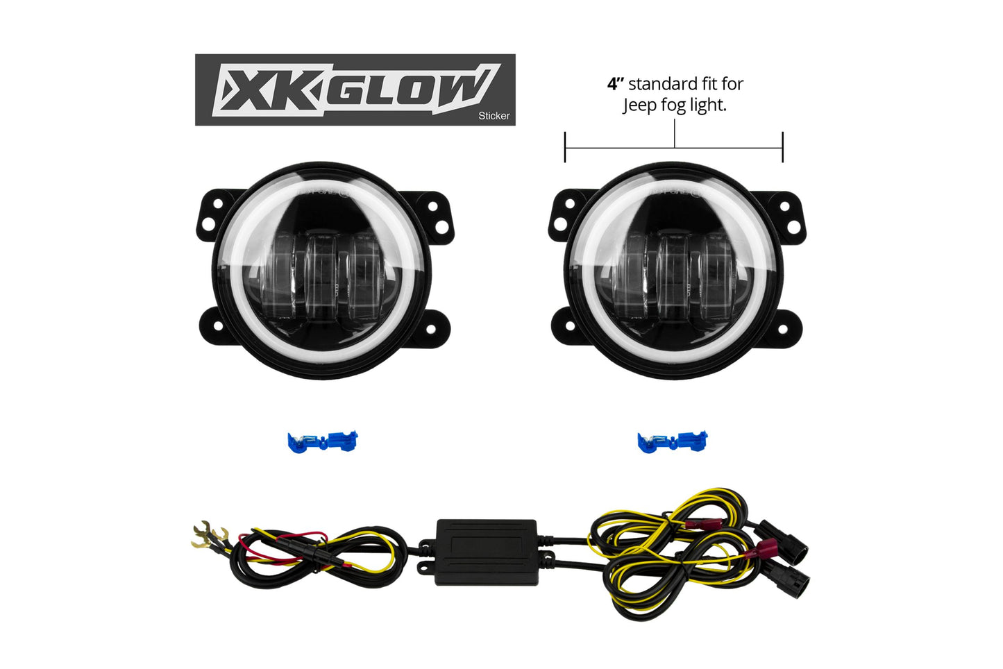 XKGlow Switchback Fog Light Kit: Wrangler JK