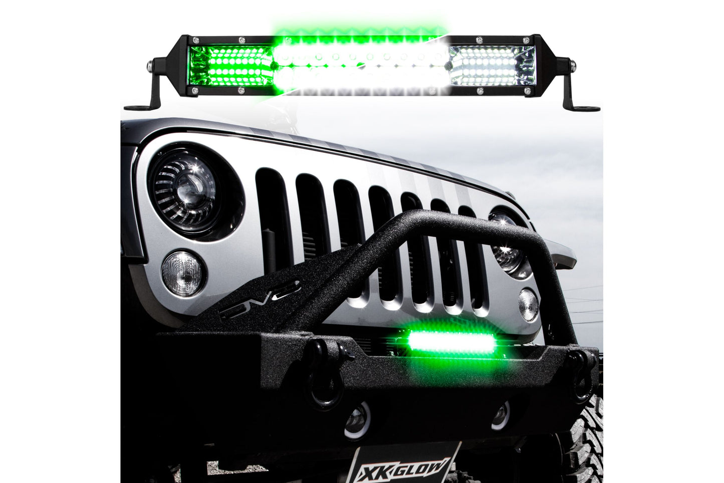 XKGlow Green/White 2-in-1 LED Light Bar: 20in
