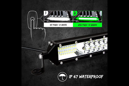 XKGlow Green/White 2-in-1 LED Light Bar: 10in