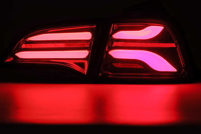 Luces LED traseras ARex Pro: Tesla Model 3 (17-22) / Model Y (con luces de giro rojas) (20-22) - Rojo