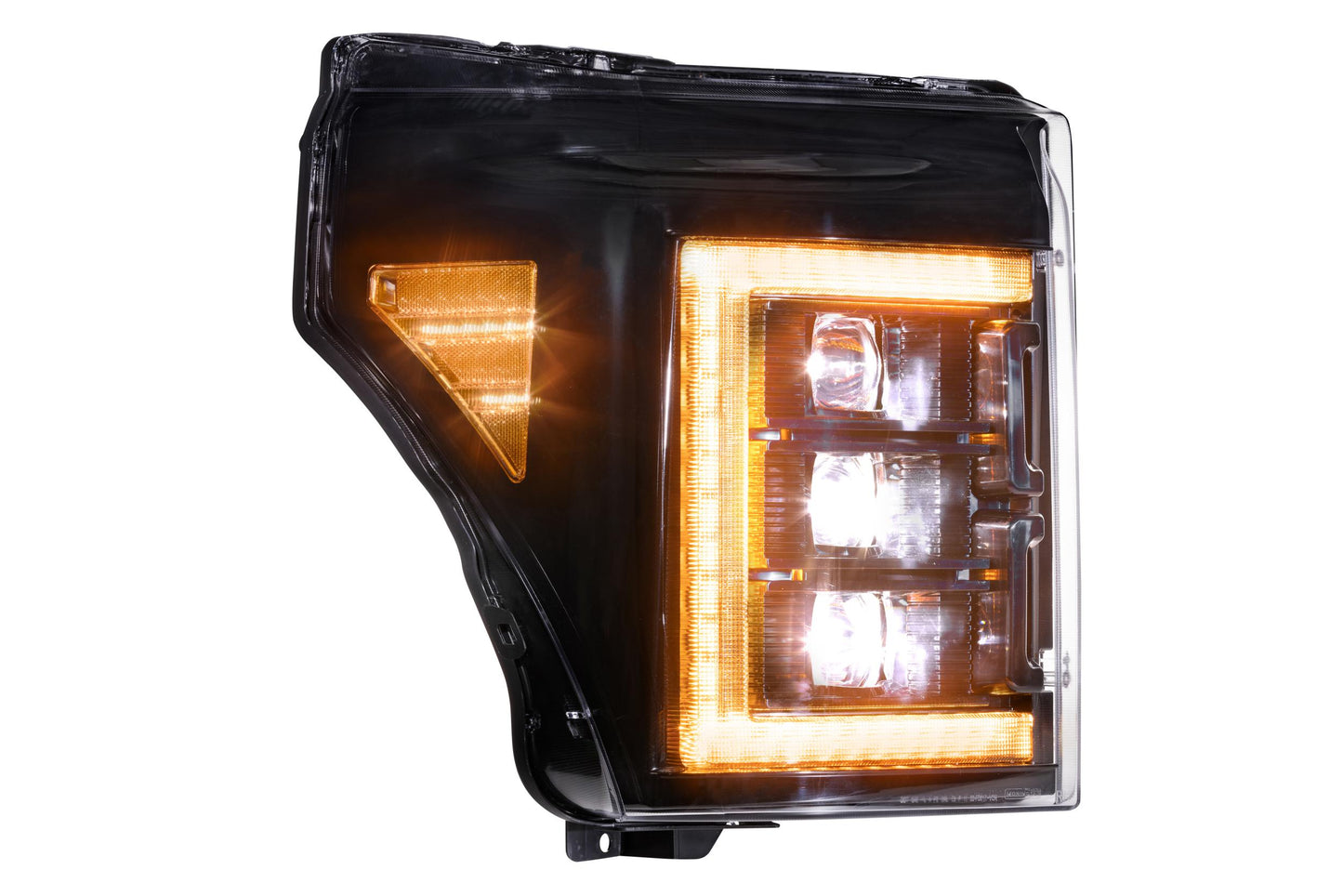 XB LED Headlights: Ford Super Duty (11-16) (Pair / Amber DRL)