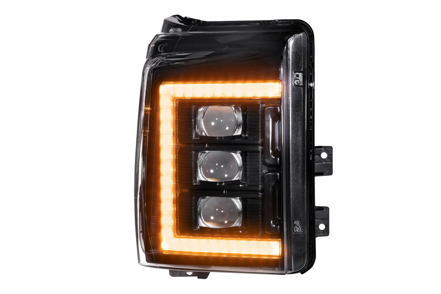XB LED Headlights: Ford Super Duty (11-16) (Pair / Amber DRL)