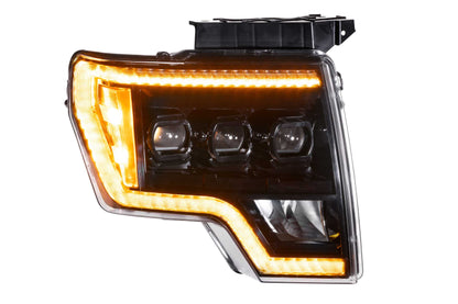 XB LED Headlights: Ford F150 & Raptor (09-14) (Pair / ASM Amber DRL)