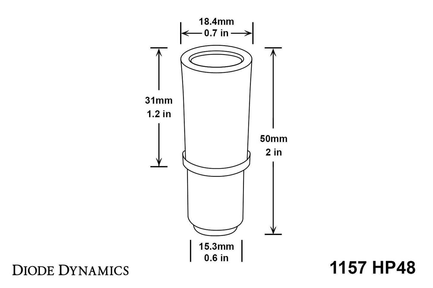 1157 LED-Lampe HP48 LED Bernstein Paar Diode Dynamics