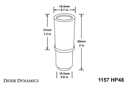 1157 Bombilla LED HP48 LED Ámbar Par Diodo Dinámico