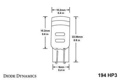 194 LED-Lampe HP3 LED Reinweiß Paar Diode Dynamics