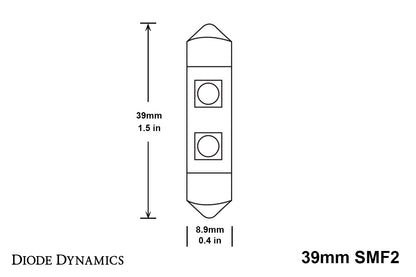 39mm SMF2 LED Bulb Green Single Diode Dynamics