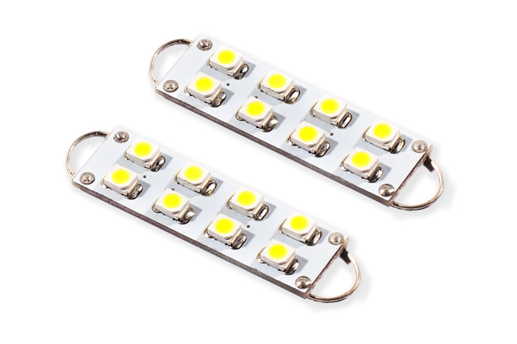 Bombilla LED SML8 de 44 mm, par de diodos dinámicos de luz blanca fría