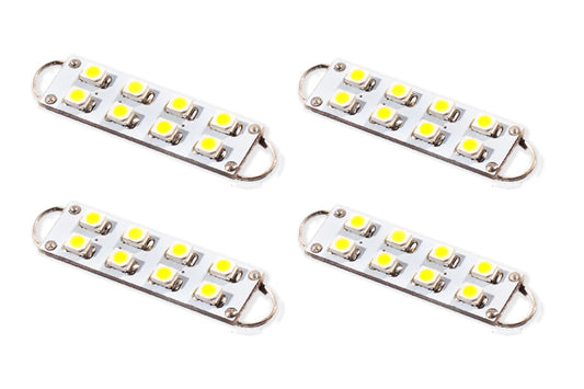 Bombilla LED SML8 de 44 mm, luz blanca fría, juego de 4 diodos dinámicos