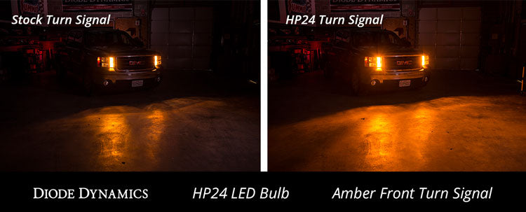 7443 LED Bulb HP24 LED Cool White Switchback Pair Diode Dynamics