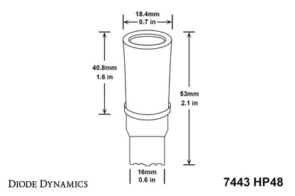 7443 LED-Lampe HP48 LED Bernstein Paar Diode Dynamics