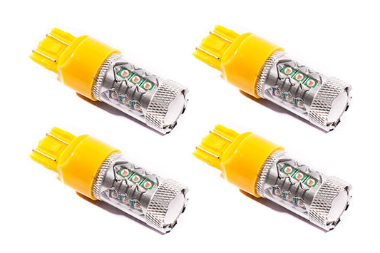 Bombilla LED 7443 XP80 LED Ámbar Juego de 4 Diodos Dinámicos