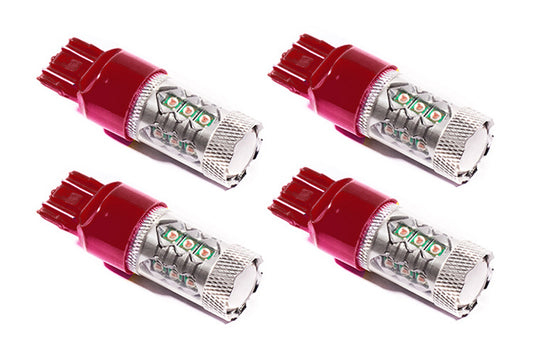 Bombilla LED 7443 XP80 LED roja Juego de 4 diodos dinámicos