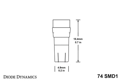 74 SMD1 LED Amber Pair Diode Dynamics