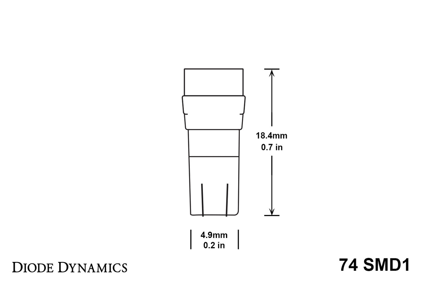 74 SMD1 LED Birne Warmweiß Paar Diode Dynamics