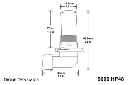 9006 HP48 LED Par de diodos blanco frío Dinámica