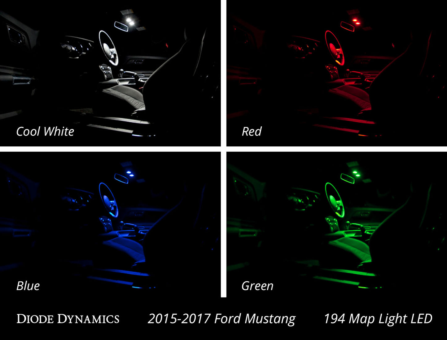 Kit de luces interiores para Mustang 15-17 Mustang Stage 1 Blue Diode Dynamics