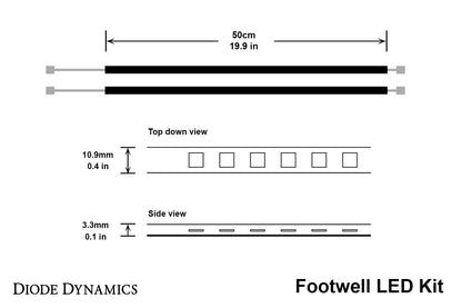 Rotes LED-Fußraum-Kit Diode Dynamics