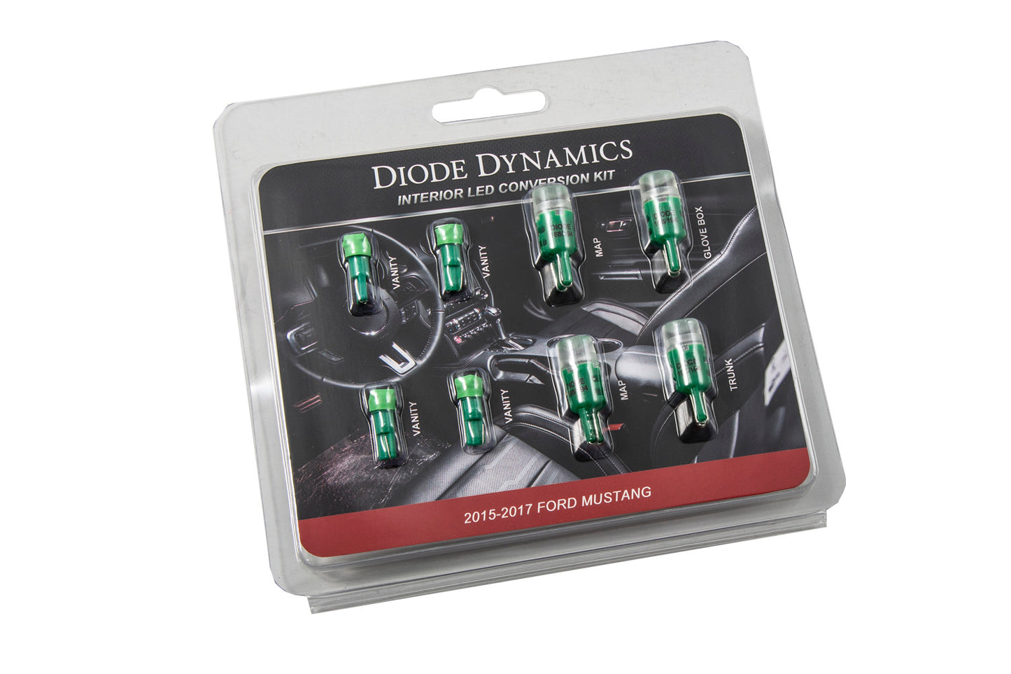 Kit de luces interiores Mustang 15-17 Mustang Stage 1 Green Diode Dynamics