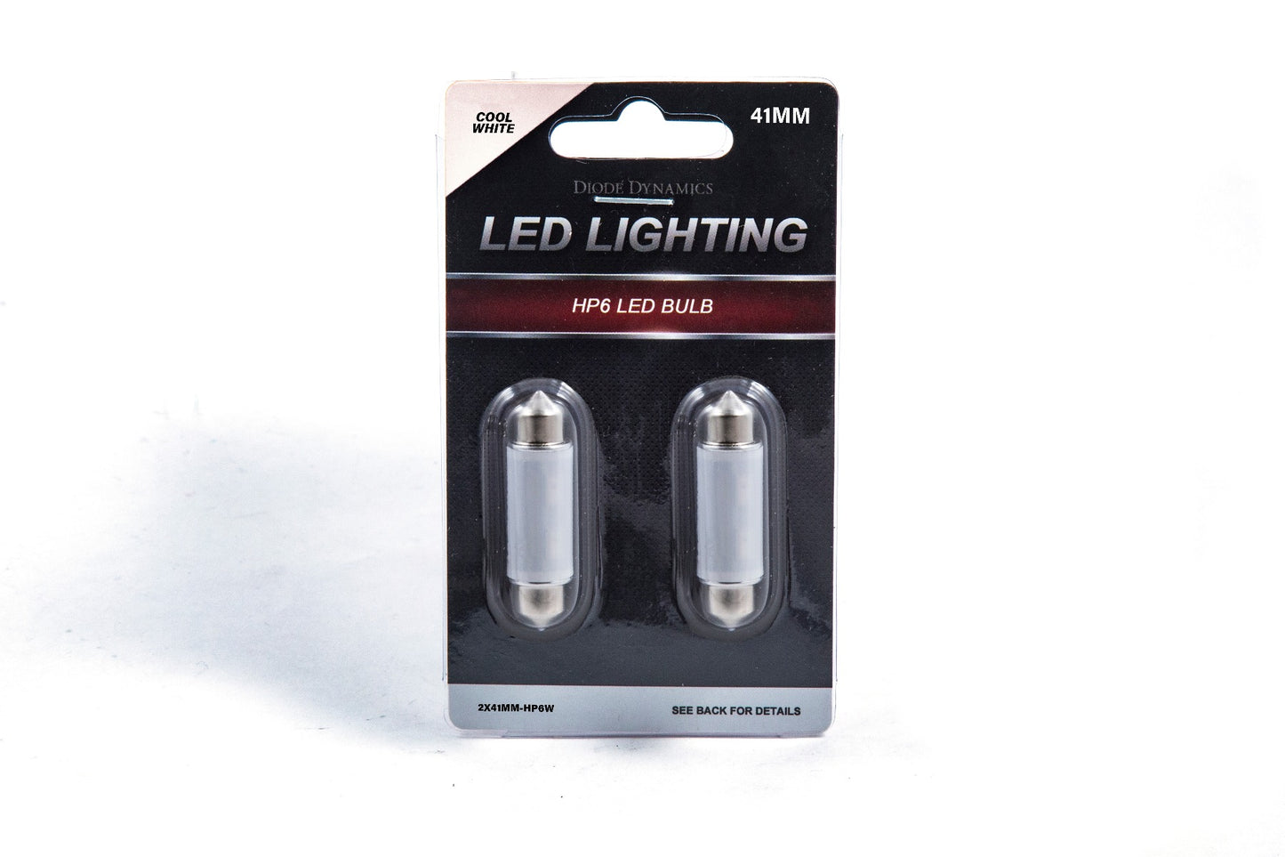 41mm HP6 LED Bulb Red Pair Diode Dynamics